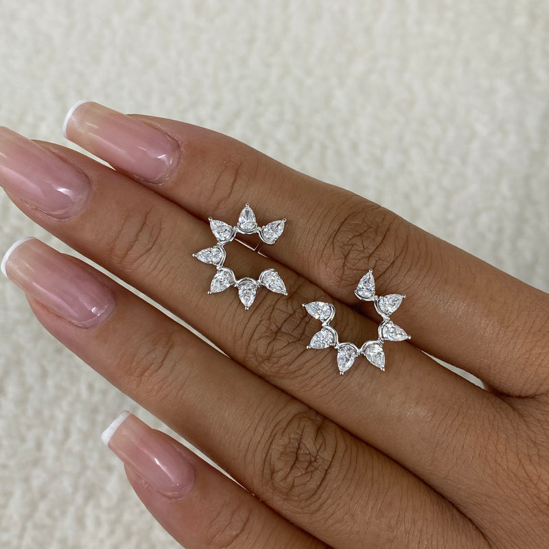 Diamond Stud Earrings 1.5 ct White Gold