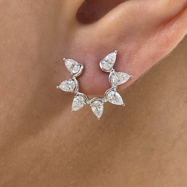 Diamond Stud Earrings 1.5 ct White Gold