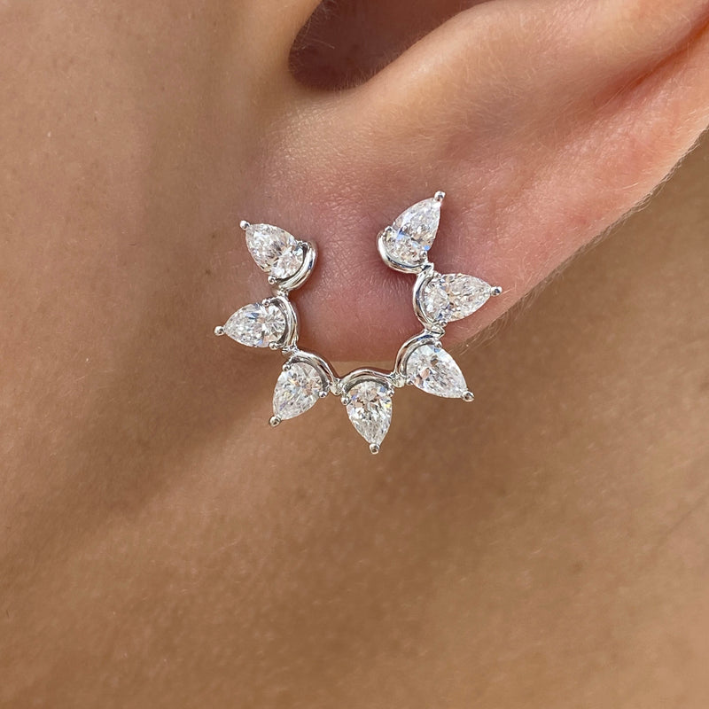 Diamond Stud Earrings 1.5 ct White Gold