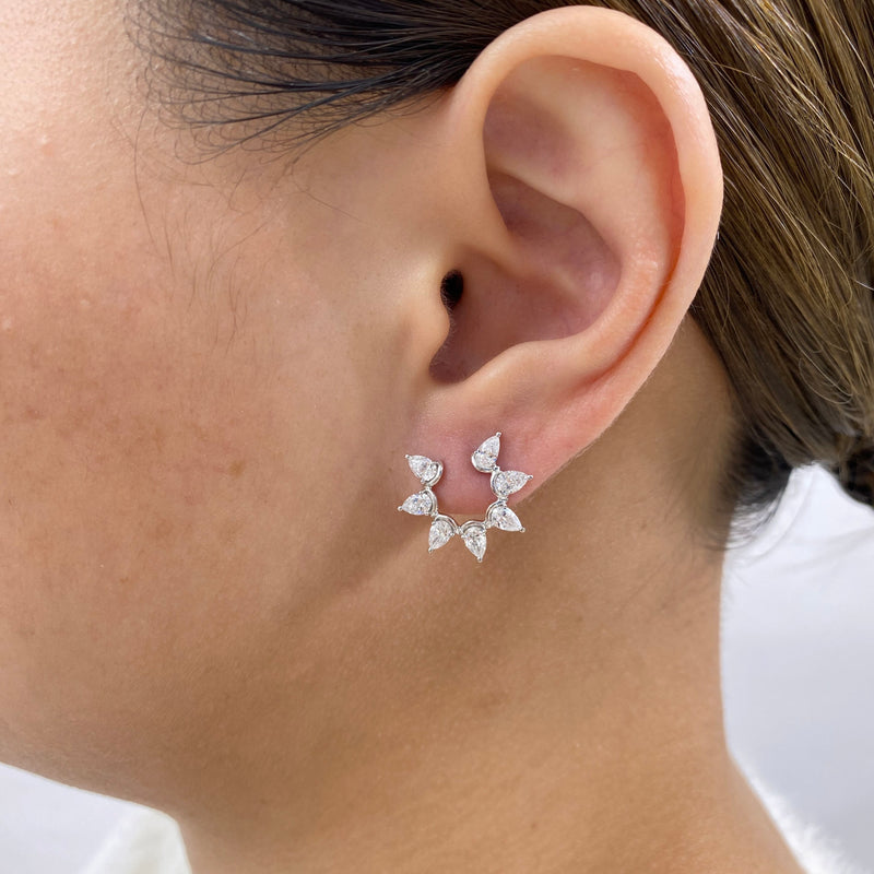 Diamond Stud Earrings 1.5 ct White Gold