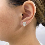 Diamond Stud Earrings 2.2 ct Yellow Gold