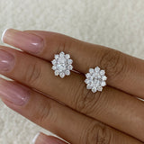 Diamond Stud Earrings 2.3 ct White Gold