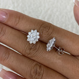 Diamond Stud Earrings 2.3 ct White Gold