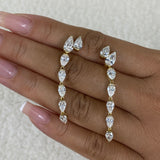 Diamond Drop Earrings 5.7 ct Yellow Gold