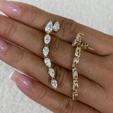 Diamond Drop Earrings 5.7 ct Yellow Gold