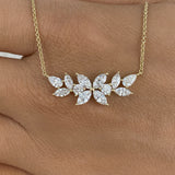 Diamond Bar Necklace 1.5 ct Yellow Gold