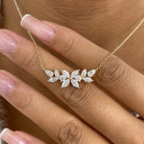 Diamond Bar Necklace 1.5 ct Yellow Gold