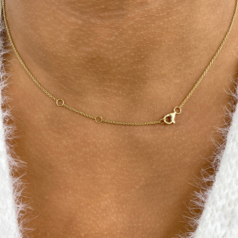 Diamond Bar Necklace 1.5 ct Yellow Gold