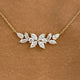 Diamond Bar Necklace 1.5 ct Yellow Gold