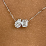 Diamond Pendant Necklace 2 ct White Gold