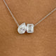 Diamond Pendant Necklace 2 ct White Gold