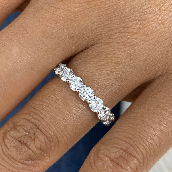 Diamond Eternity Ring 3.2 ct White Gold