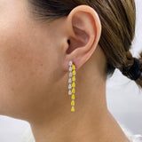Diamond Drop Earrings 5.2 ct Yellow Gold