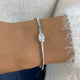 Diamond Bangle Bracelet 0.9 ct White Gold