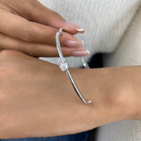 Diamond Bangle Bracelet 0.9 ct White Gold