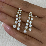 Diamond Drop Earrings 5 ct Yellow Gold