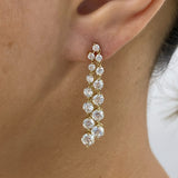 Diamond Drop Earrings 5 ct Yellow Gold