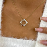 Diamond Pendant Necklace 1.7 ct Yellow Gold