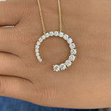 Diamond Pendant Necklace 2.1 ct Yellow Gold