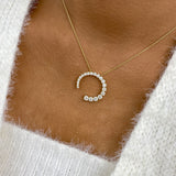 Diamond Pendant Necklace 2.1 ct Yellow Gold