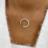 Diamond Pendant Necklace 2.1 ct Yellow Gold