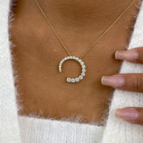 Diamond Pendant Necklace 2.1 ct Yellow Gold