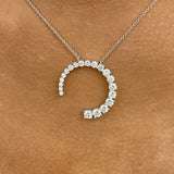 Diamond Pendant Necklace 2 ct White Gold