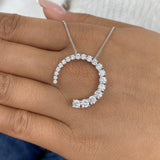 Diamond Pendant Necklace 2 ct White Gold