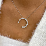 Diamond Pendant Necklace 2 ct White Gold