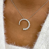 Diamond Pendant Necklace 2 ct White Gold