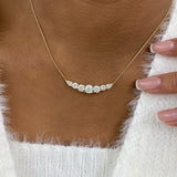 Diamond Pendant Necklace 3.3 ct Yellow Gold