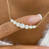 Diamond Pendant Necklace 3.3 ct Yellow Gold