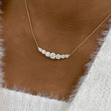 Diamond Pendant Necklace 3.3 ct Yellow Gold