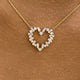 Diamond Pendant Necklace 0.9 ct Yellow Gold