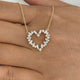 Diamond Pendant Necklace 0.9 ct Yellow Gold
