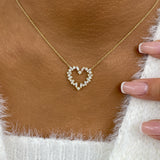 Diamond Pendant Necklace 0.9 ct Yellow Gold