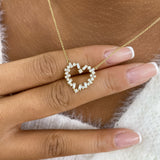 Diamond Pendant Necklace 0.9 ct Yellow Gold