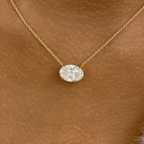 Diamond Pendant Necklace 5 ct Yellow Gold