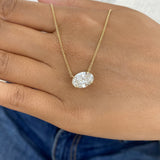 Diamond Pendant Necklace 5 ct Yellow Gold