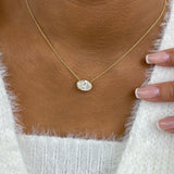 Diamond Pendant Necklace 5 ct Yellow Gold