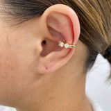 Diamond Cuff Earrings 0.6 ct Yellow Gold