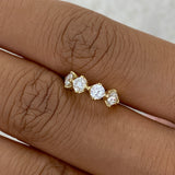 Diamond Cuff Earrings 0.6 ct Yellow Gold