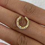 Diamond Cuff Earrings 0.6 ct Yellow Gold