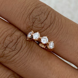 Diamond Cuff Earrings 0.6 ct Rose Gold