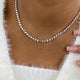 Diamond Tennis Necklace 11.7 ct White Gold