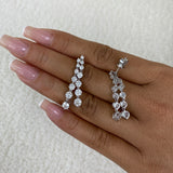 Diamond Dangle Earrings 4.9 ct White Gold