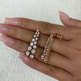 Diamond Drop Earrings 5 ct Rose Gold