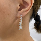 Diamond Drop Earrings 5 ct Rose Gold