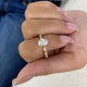Radianté Ring 1.5 ct TCW , Solid Gold 14k