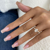 Radianté Ring 1.5 ct TCW , Solid Gold 14k